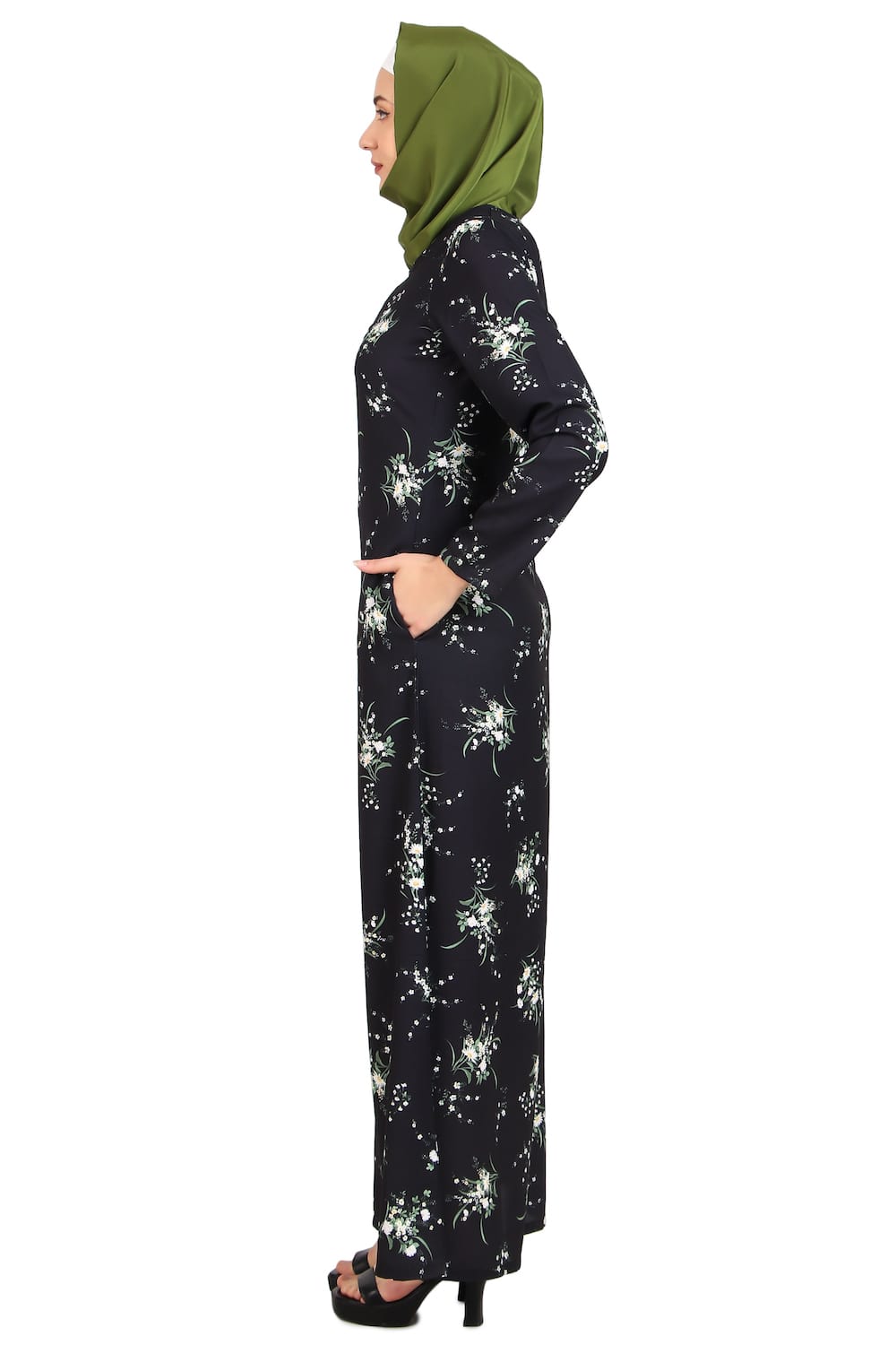 Printed Crepe Abaya AYP-471