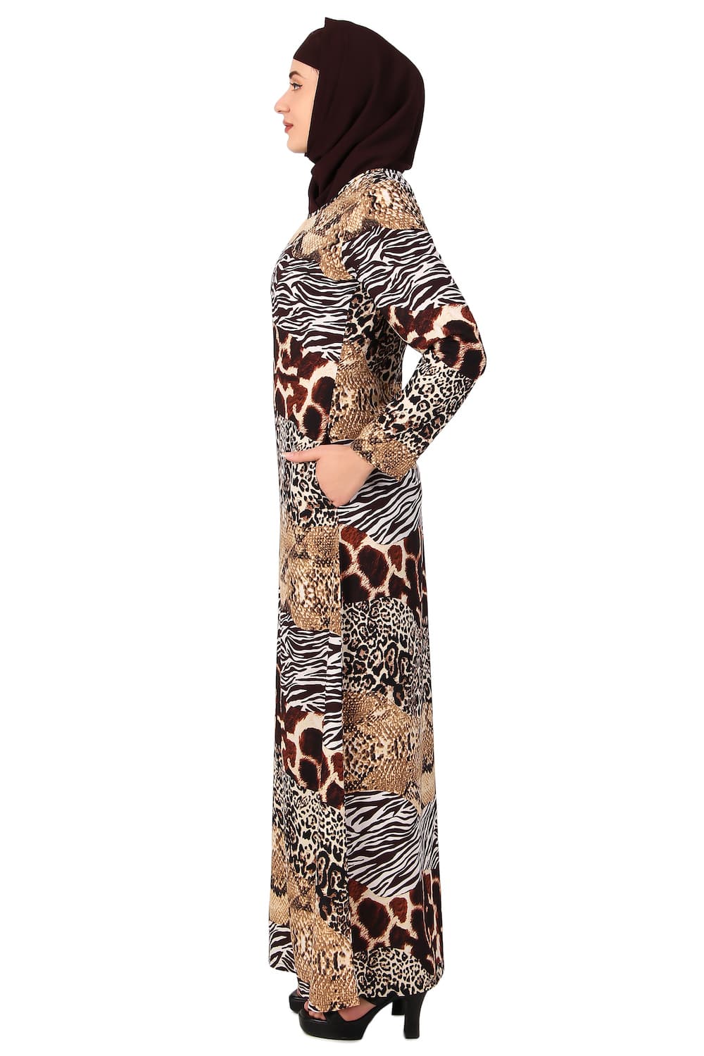 Printed Crepe Abaya AYP-473