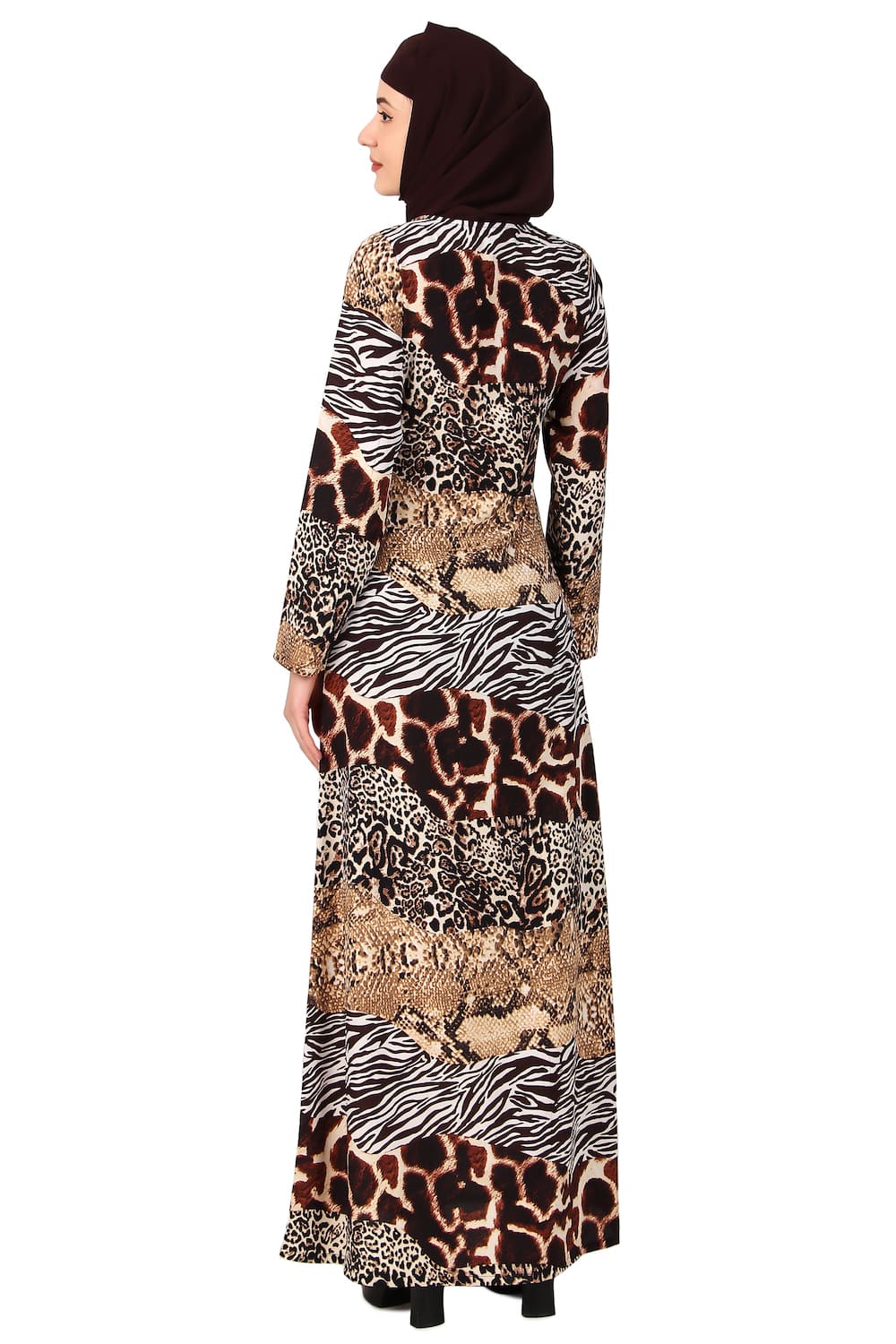 Printed Crepe Abaya AYP-473