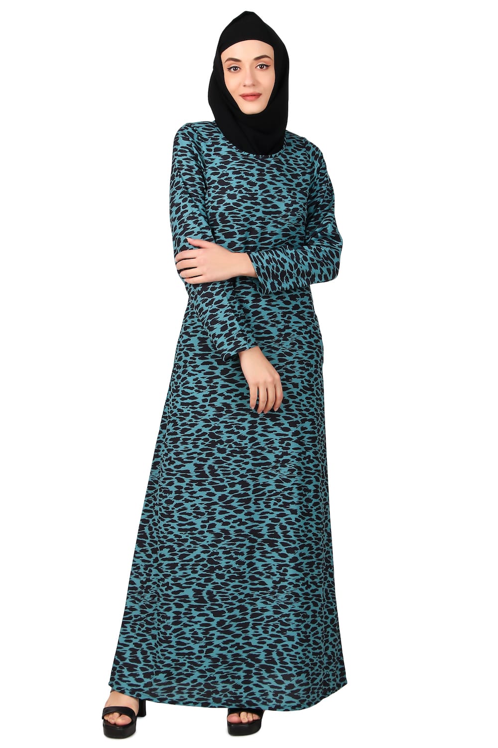 Printed Crepe Abaya AYP-474
