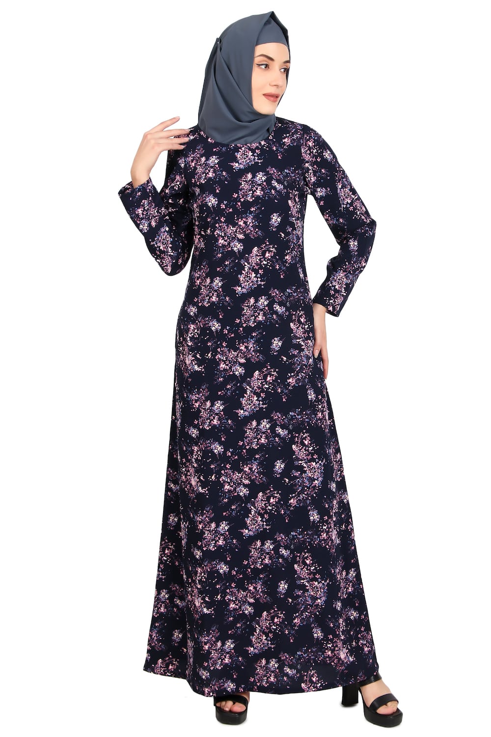 Printed Crepe Abaya AYP-477