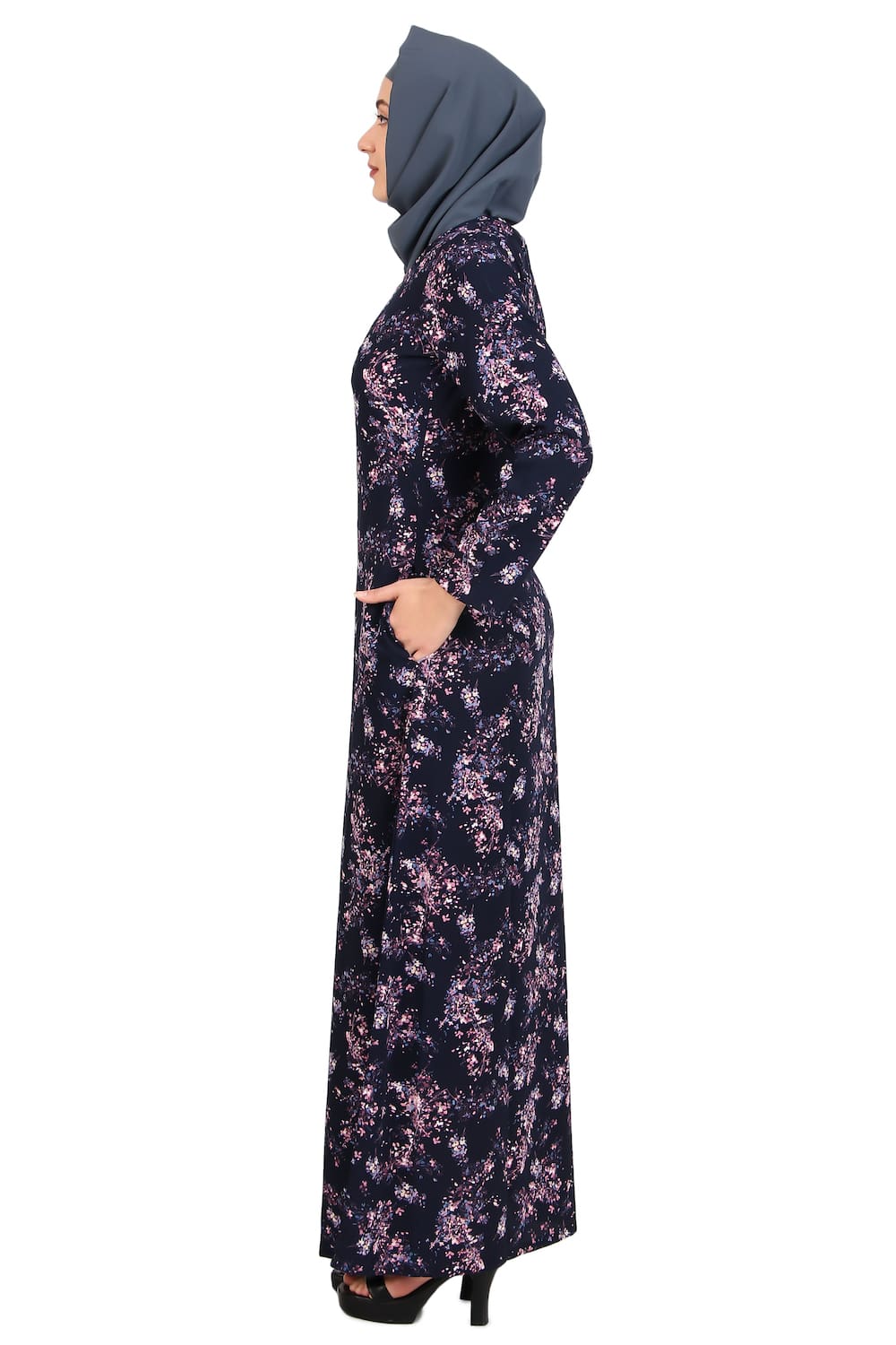 Printed Crepe Abaya AYP-477