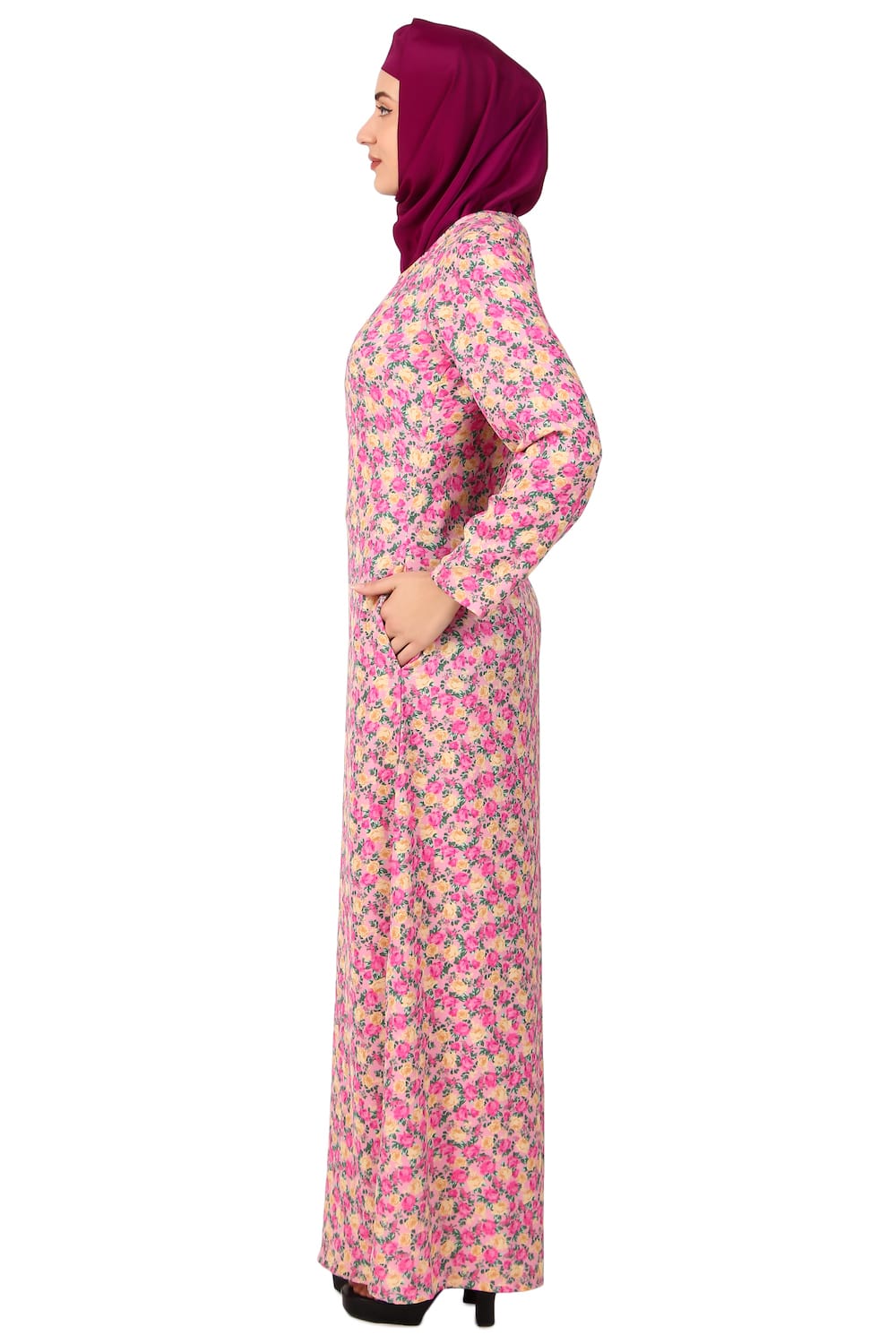 Printed Crepe Abaya AYP-478