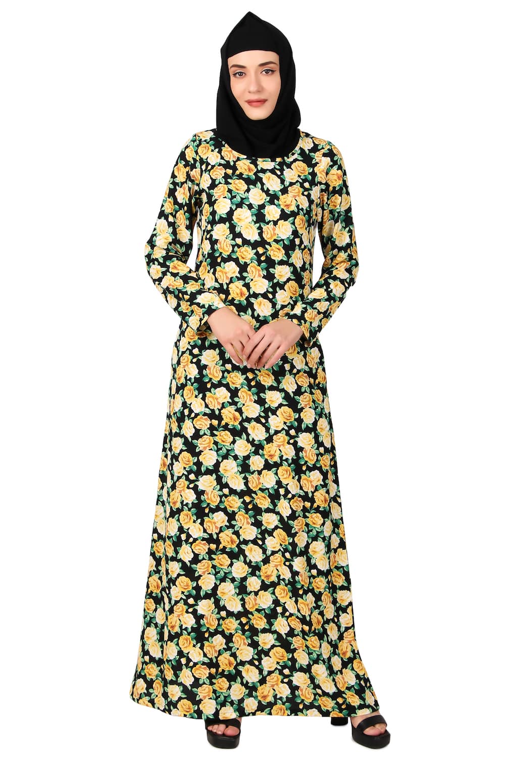 Printed Crepe Abaya AYP-480
