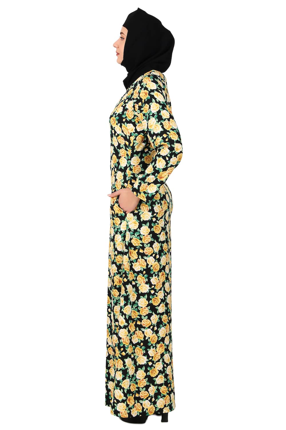 Printed Crepe Abaya AYP-480