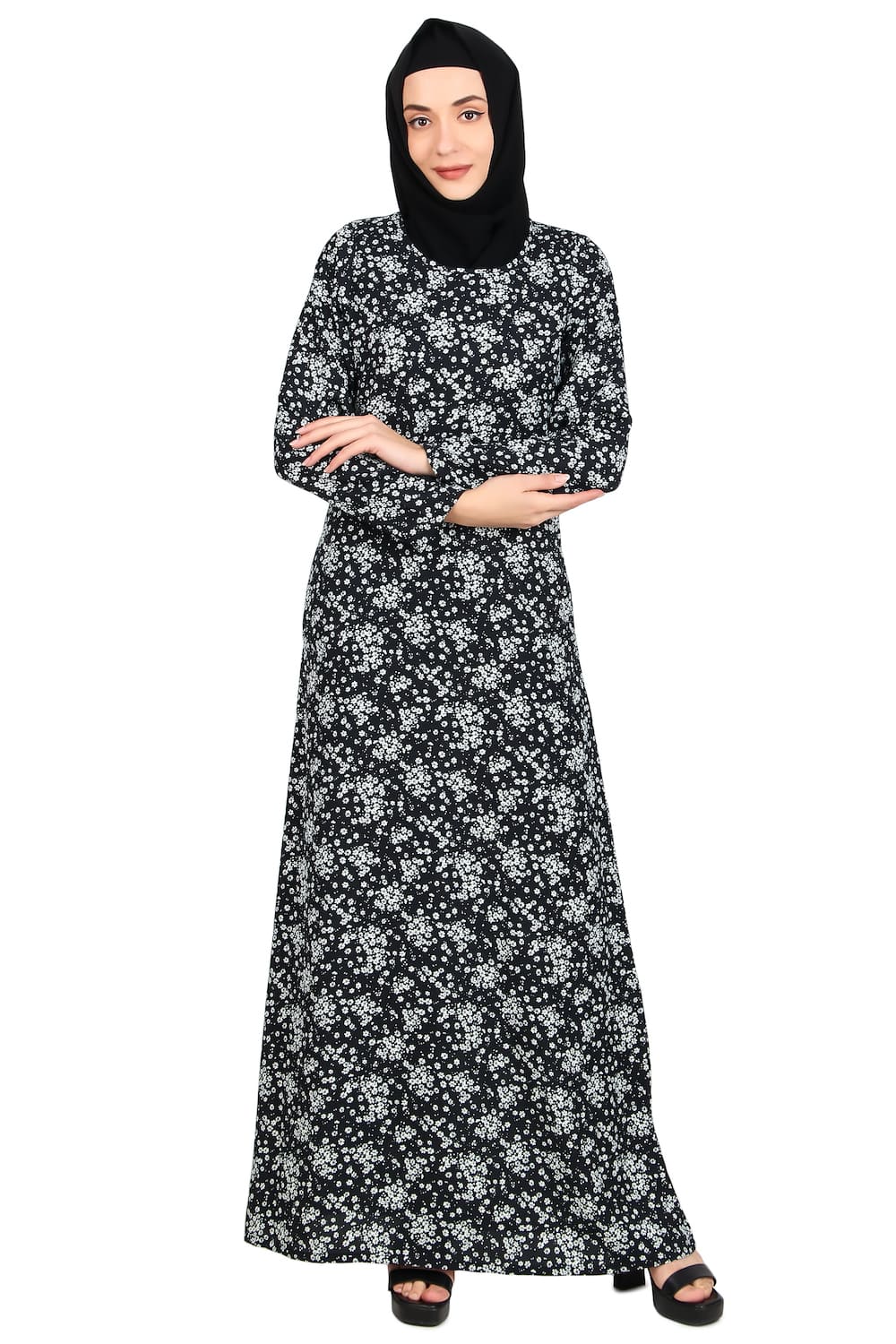 Printed Crepe Abaya AYP-481