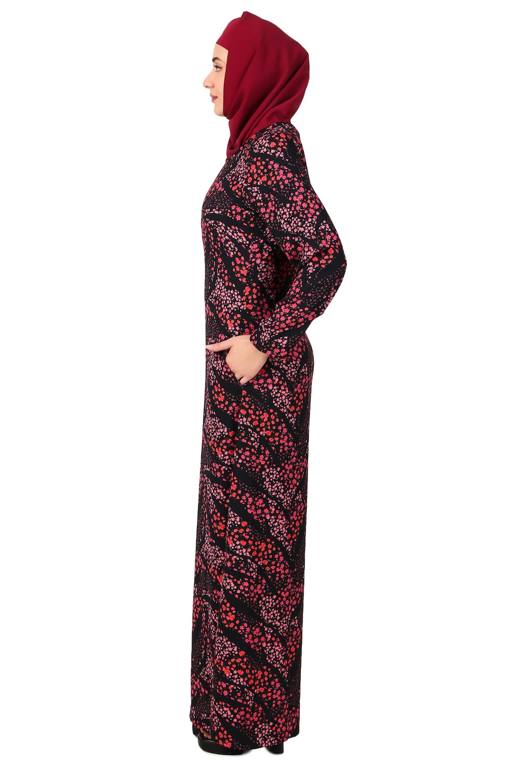 Printed Crepe Abaya AYP-483