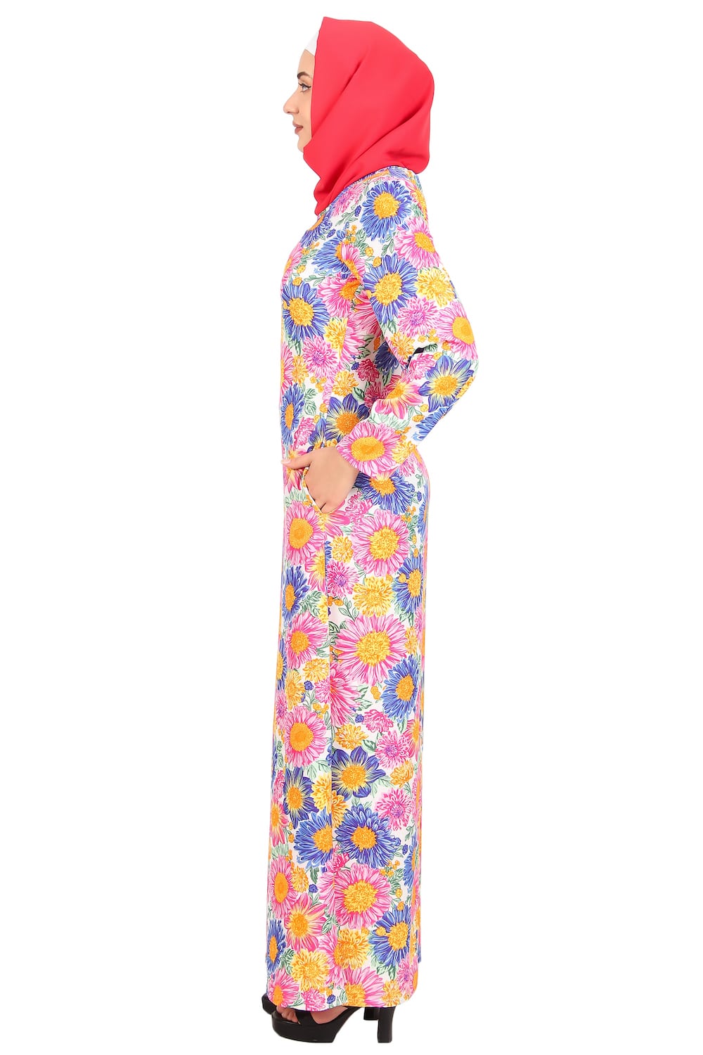 Printed Crepe Abaya AYP-485