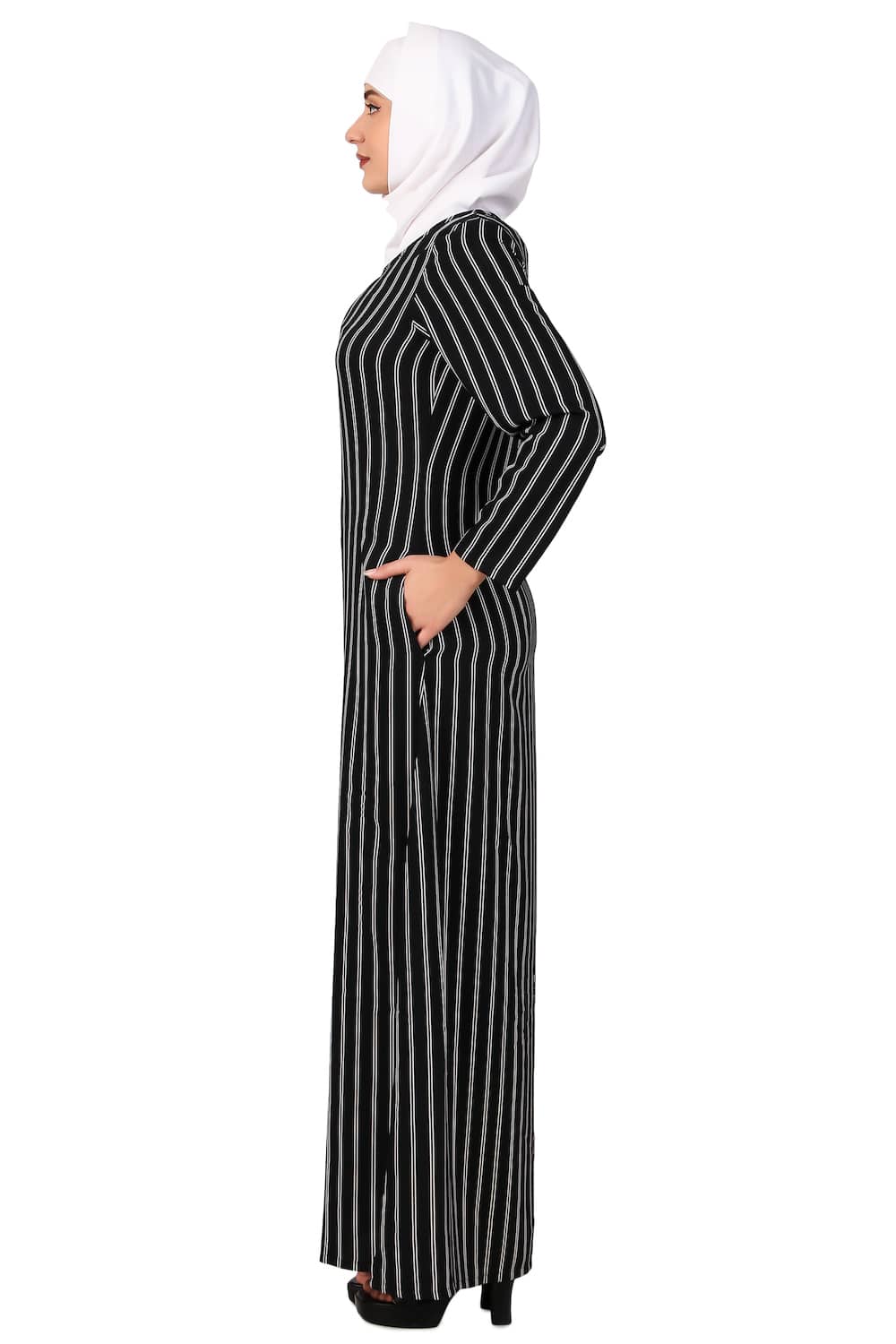 Printed Crepe Abaya AYP-486