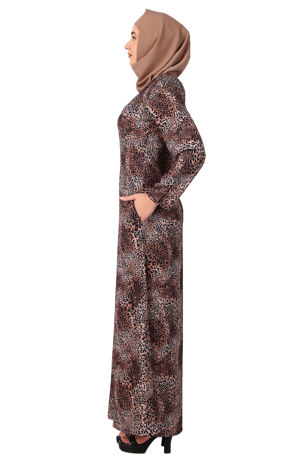 Printed Crepe Abaya AYP-487