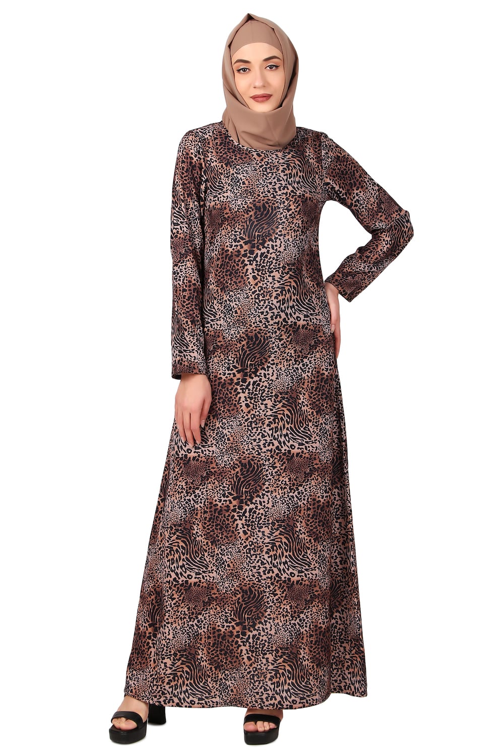 Printed Crepe Abaya AYP-487