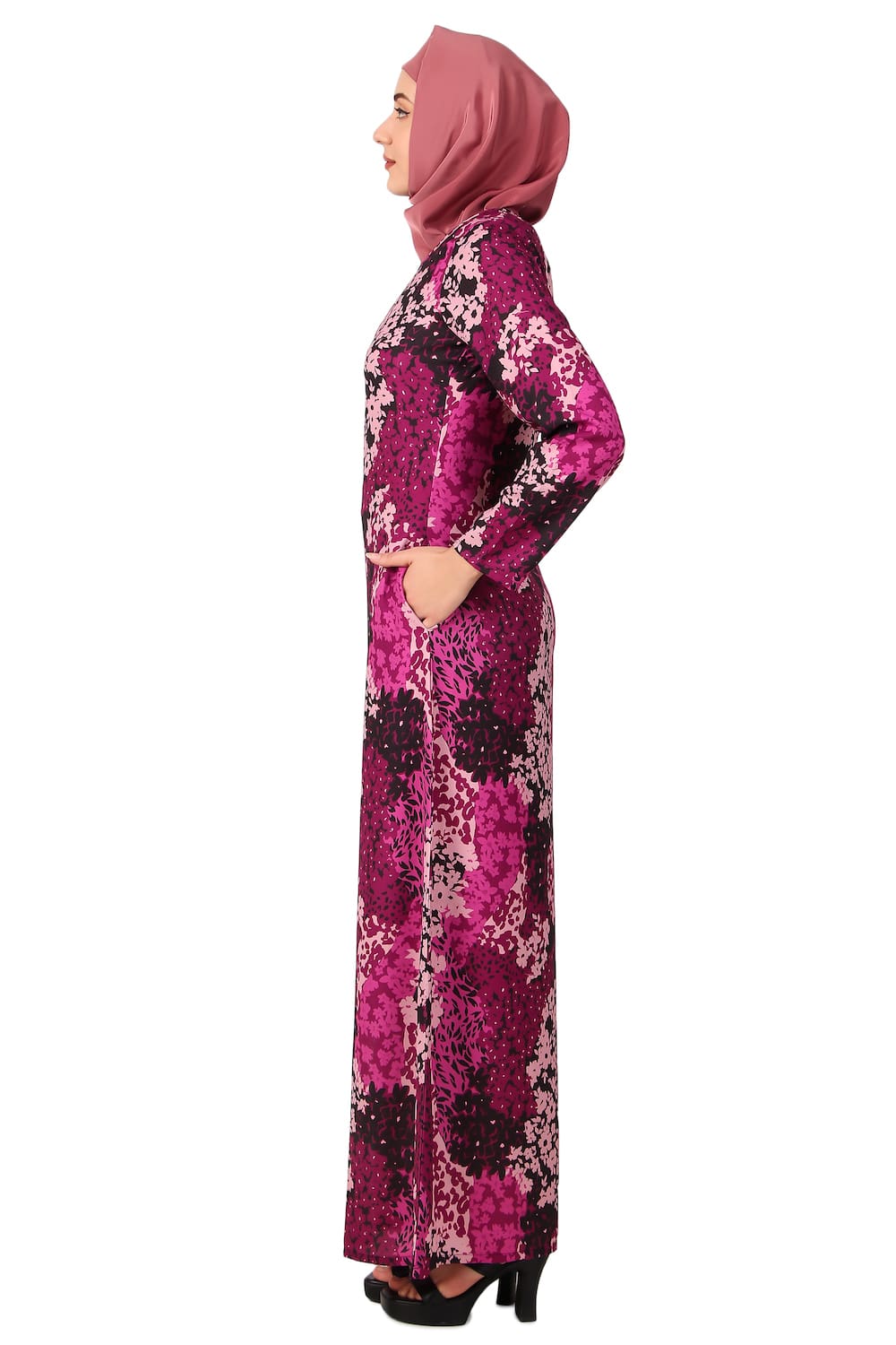 Printed Crepe Abaya AYP-489