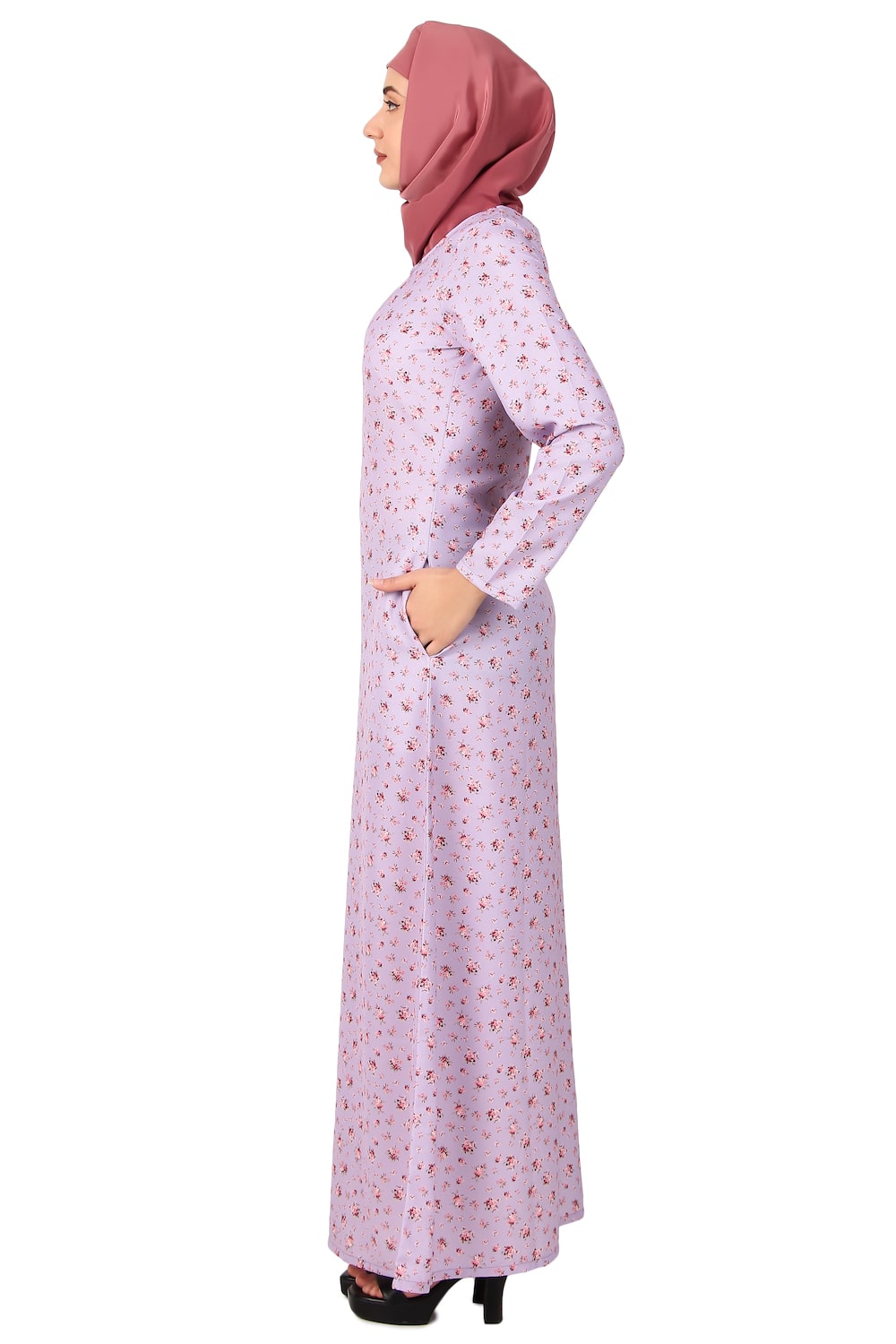 Printed Crepe Abaya AYP-493