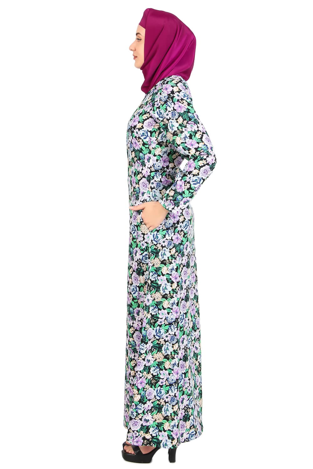 Printed Crepe Abaya AYP-494