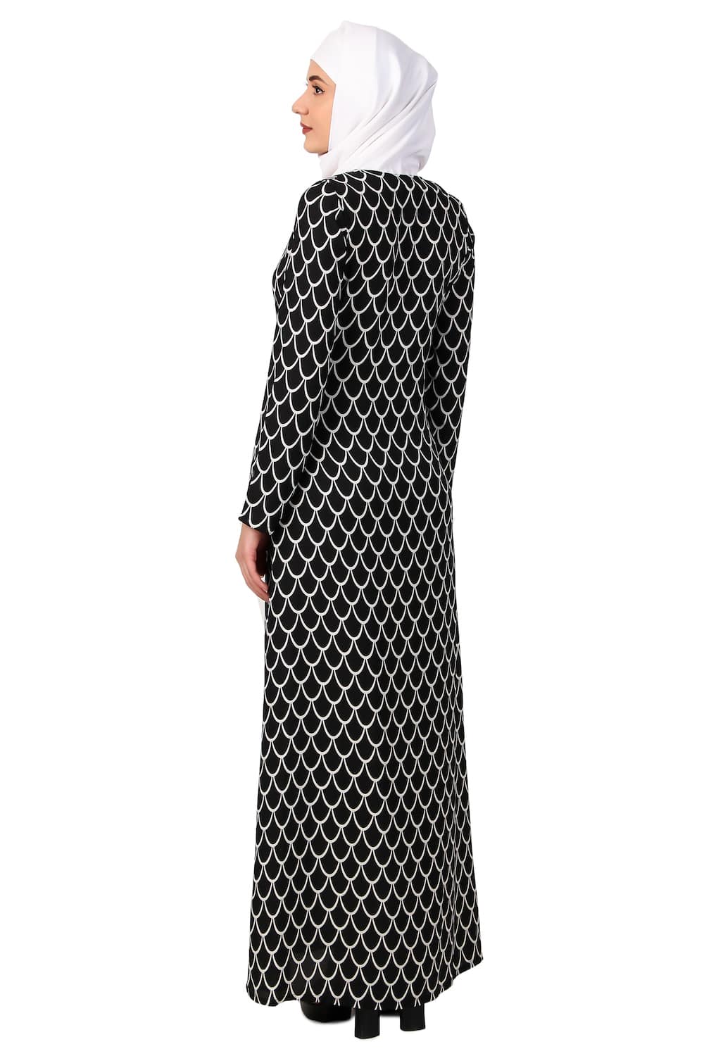 Printed Crepe Abaya AYP-496