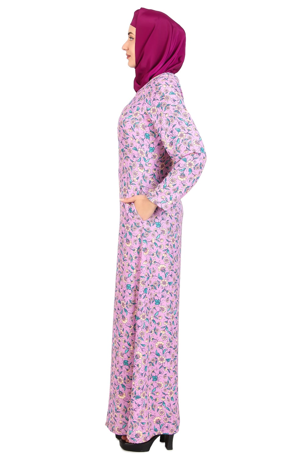 Printed Crepe Abaya AYP-503