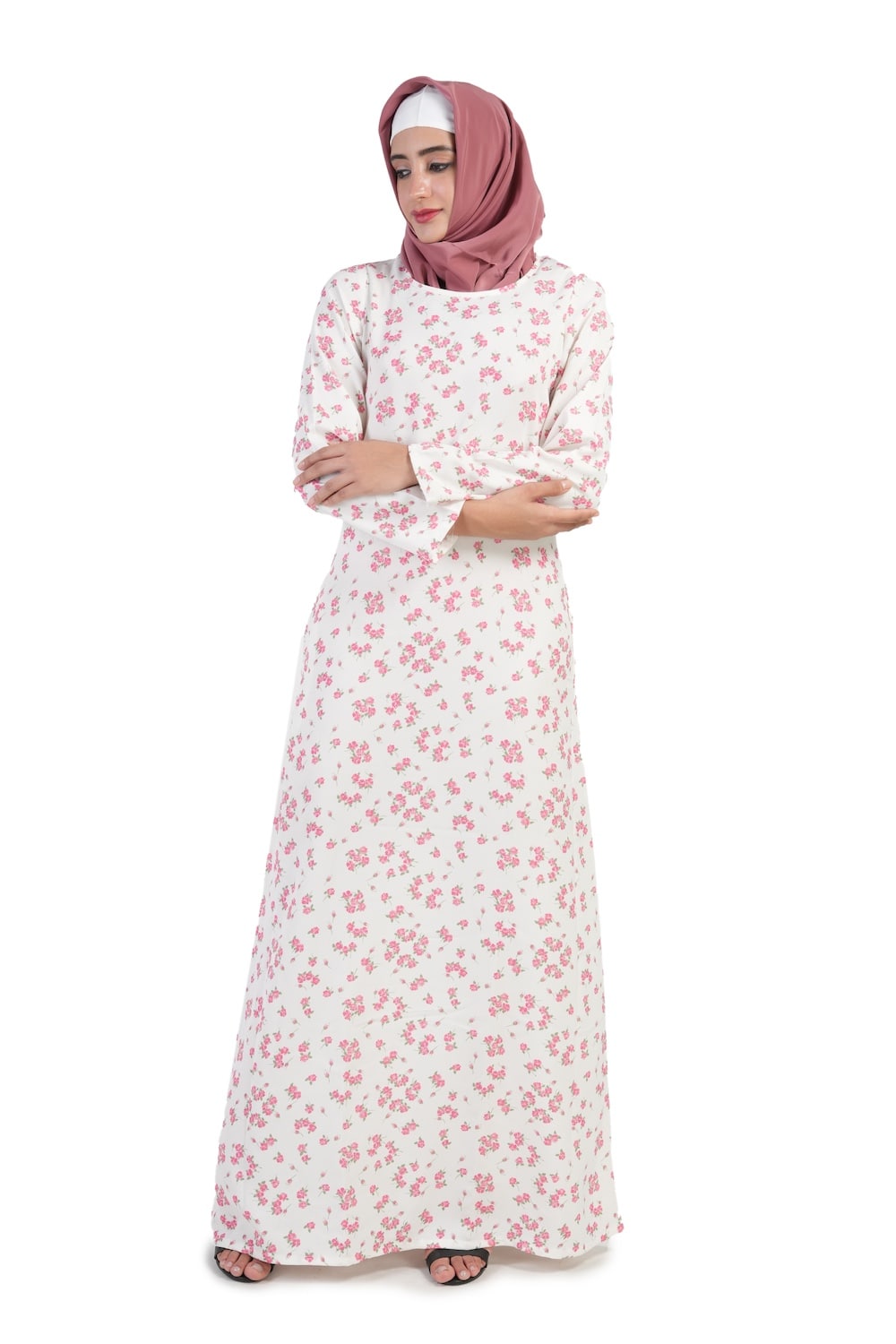 Printed Crepe Abaya AYP-509