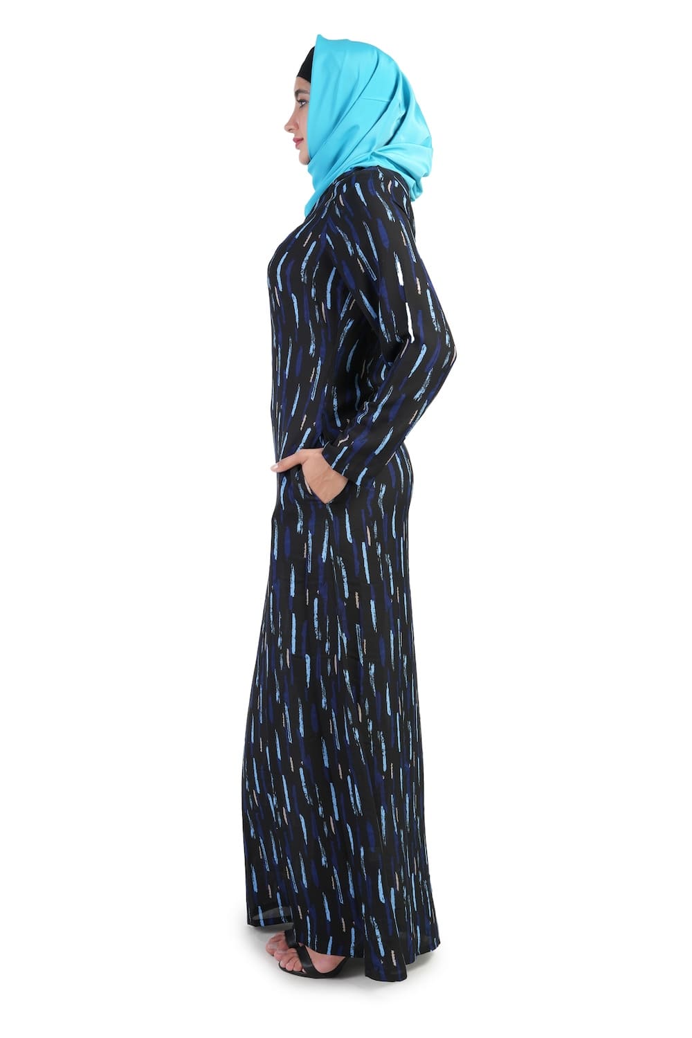 Printed Crepe Abaya AYP-513