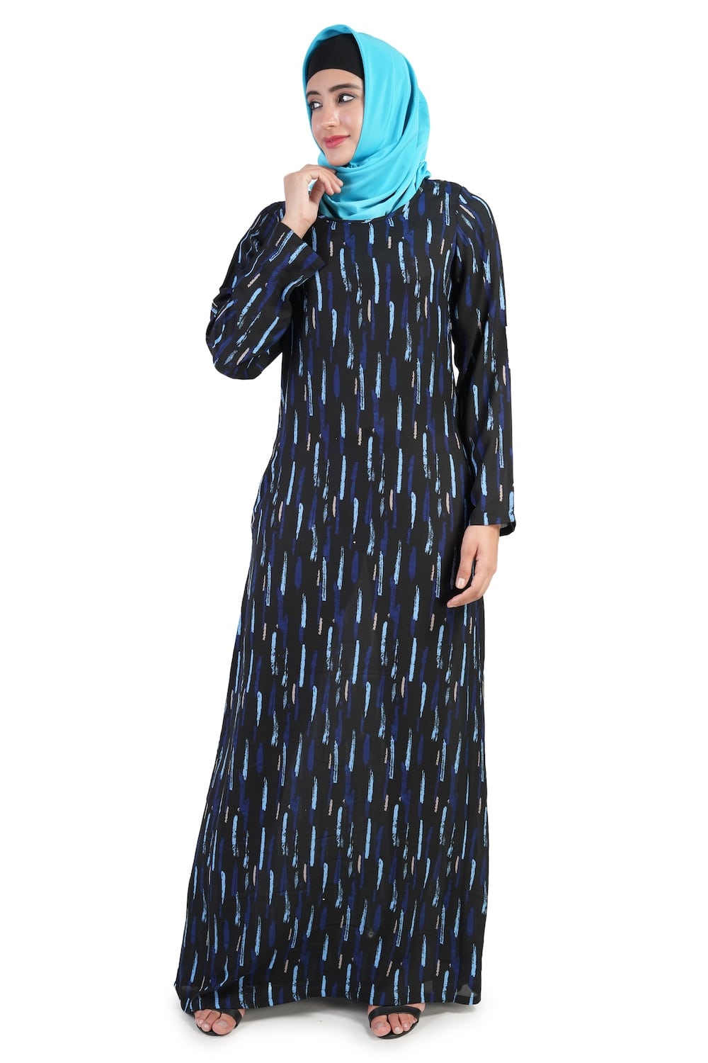 Printed Crepe Abaya AYP-513