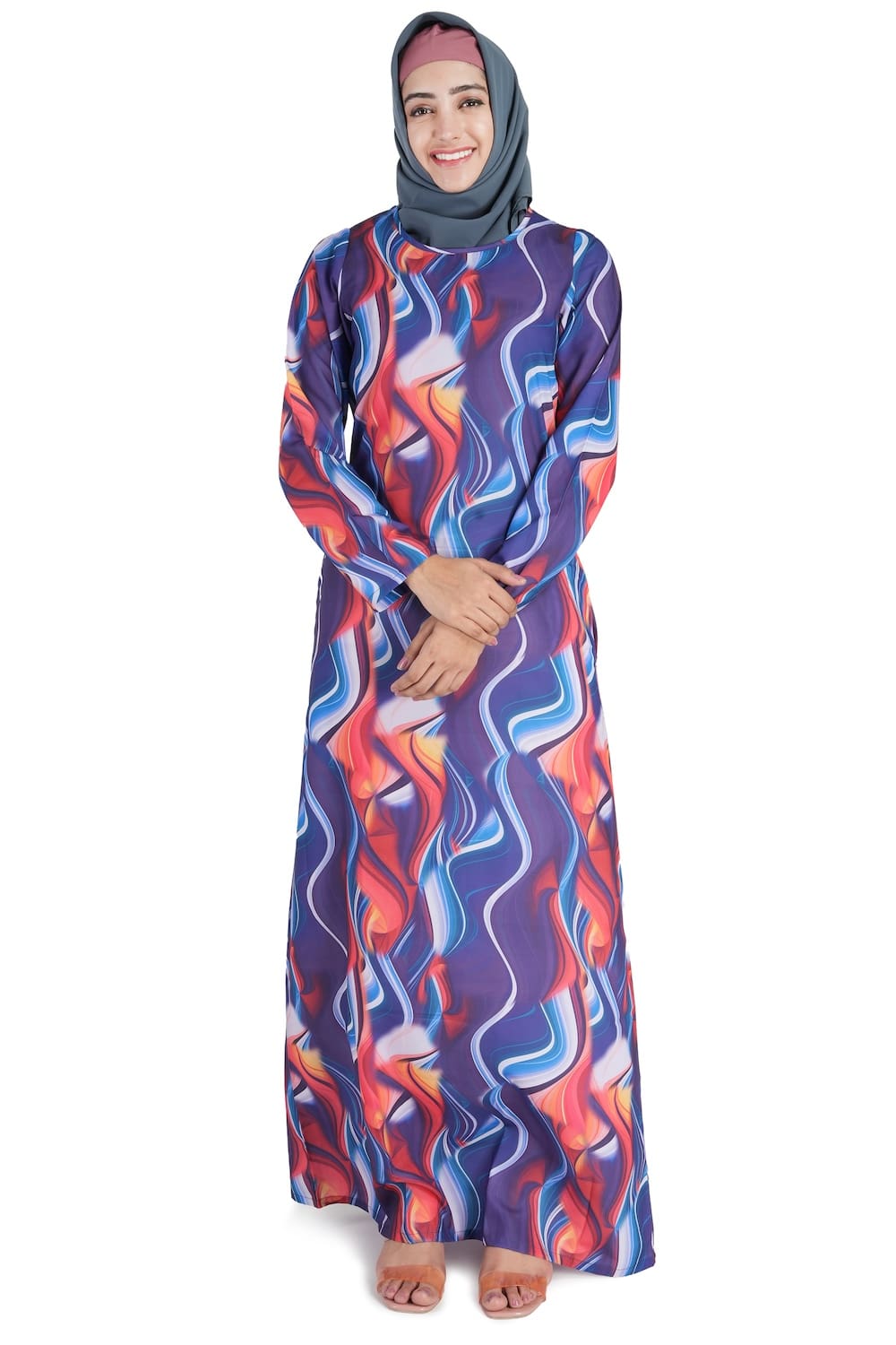 Printed Crepe Abaya AYP-520