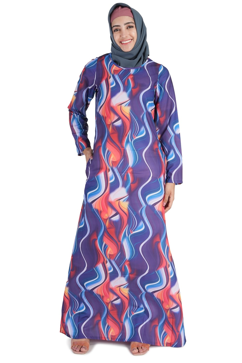 Printed Crepe Abaya AYP-520