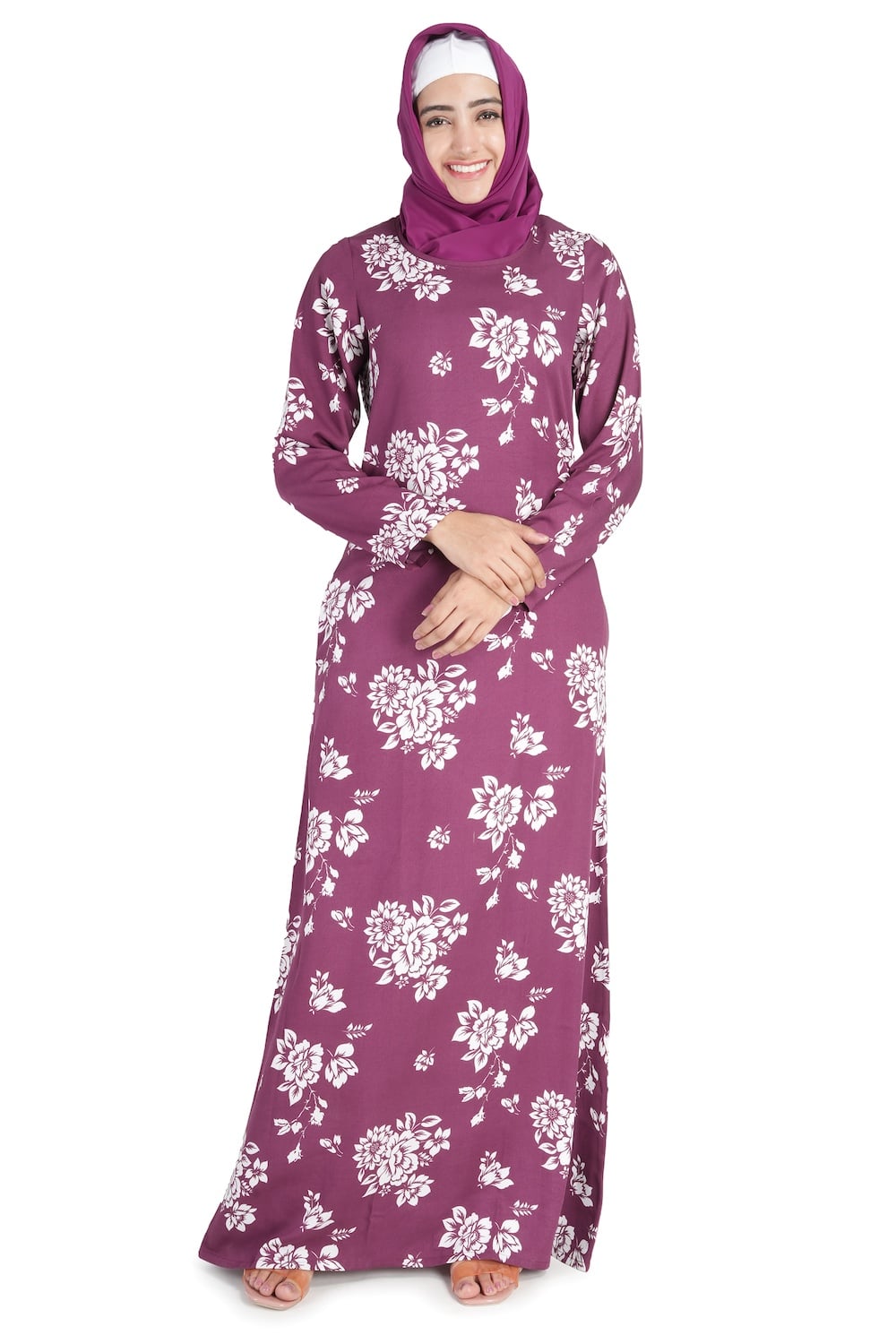 Printed Crepe Abaya AYP-523