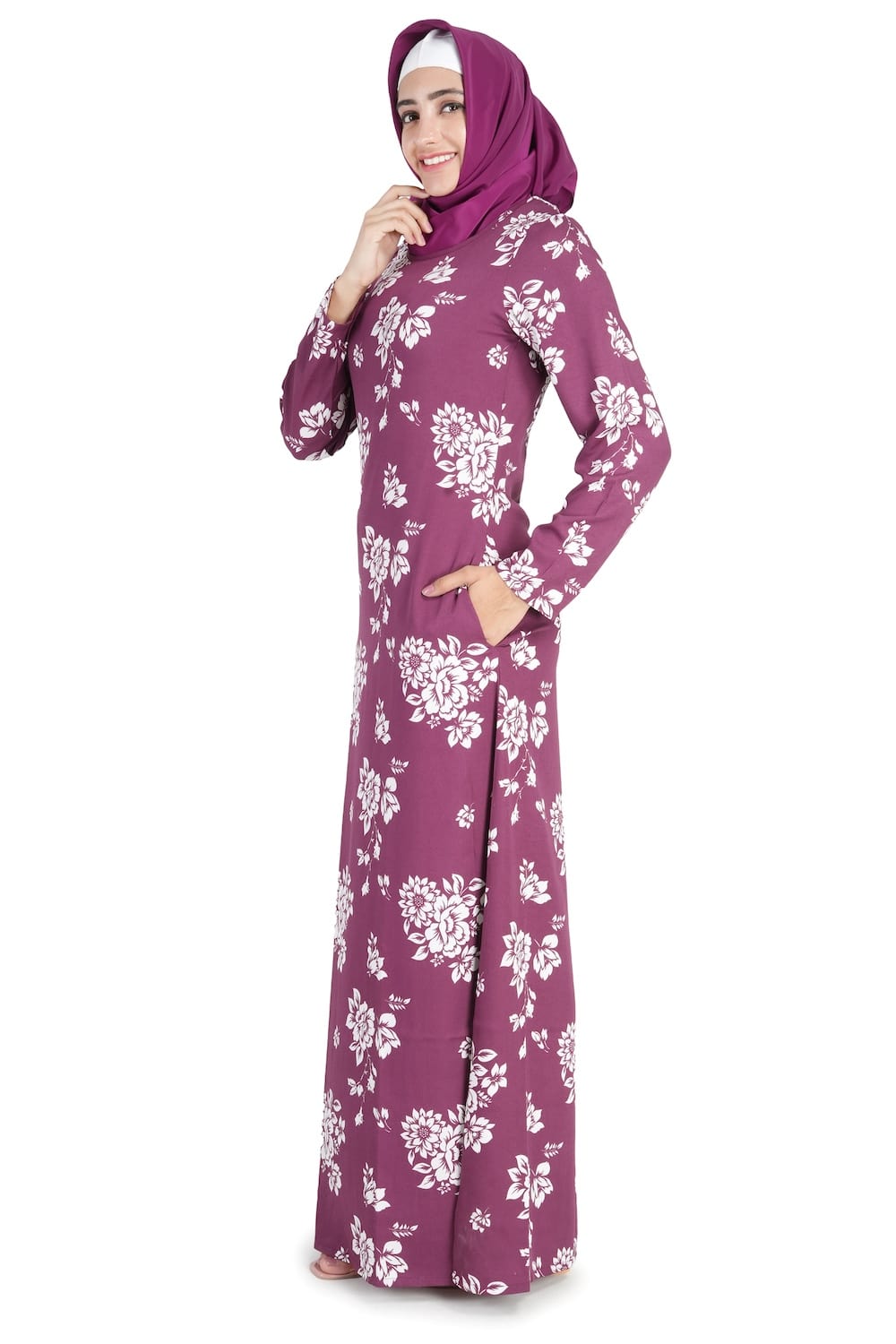 Printed Crepe Abaya AYP-523