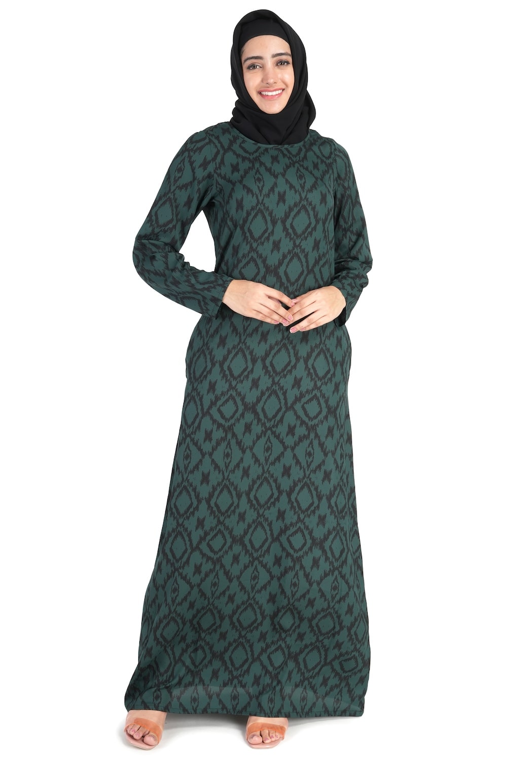 Printed Crepe Abaya AYP-531