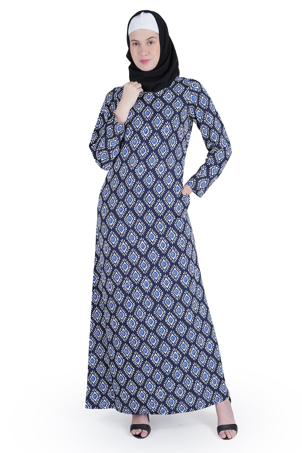 Printed Crepe Abaya AYP-538