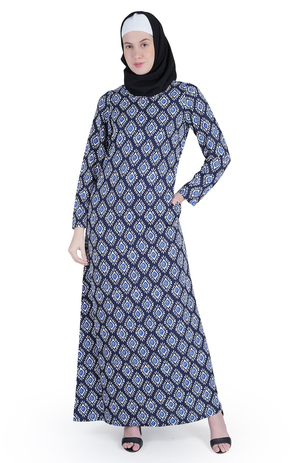 Printed Crepe Abaya AYP-538