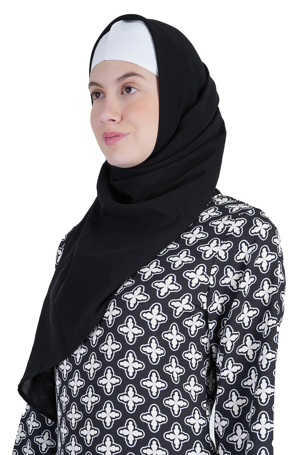 Printed Crepe Abaya AYP-539