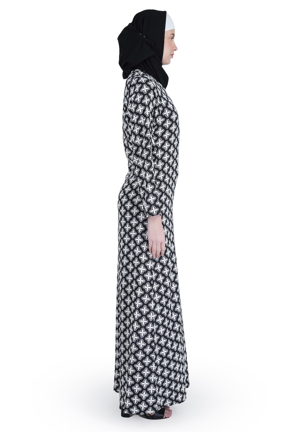 Printed Crepe Abaya AYP-539