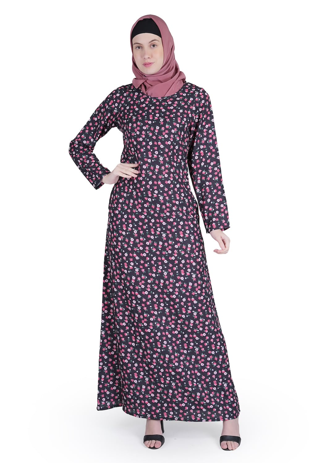 Printed Crepe Abaya AYP-546