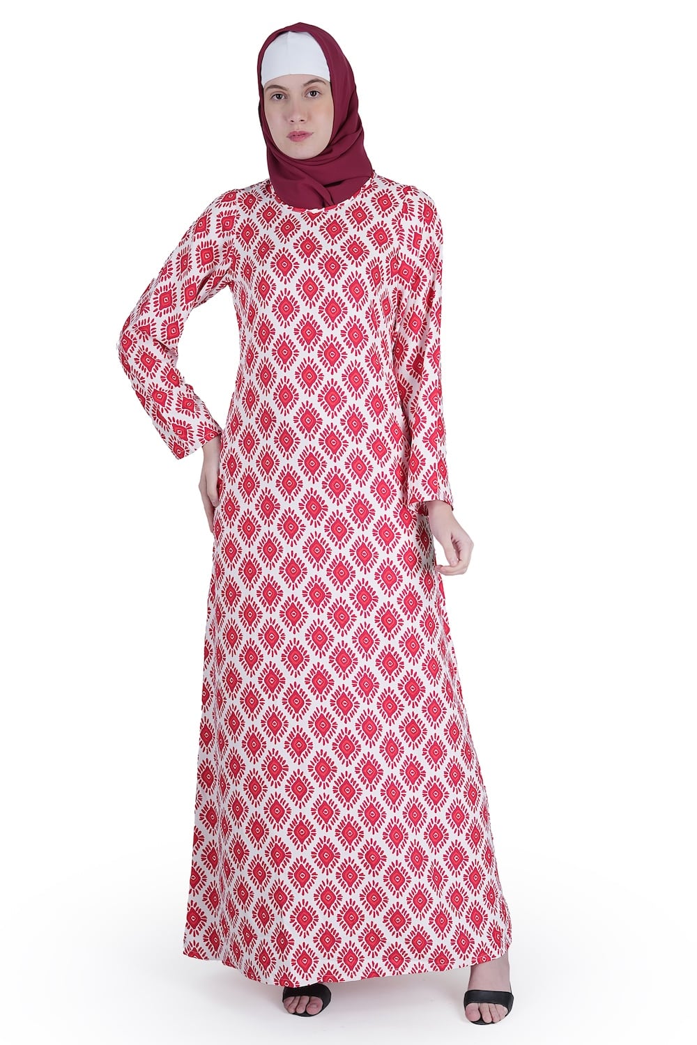 Printed Crepe Abaya AYP-554