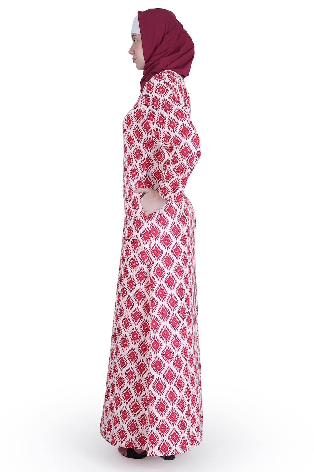 Printed Crepe Abaya AYP-554