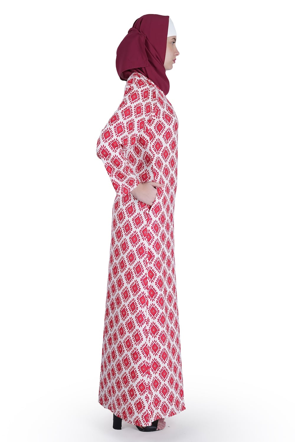 Printed Crepe Abaya AYP-554