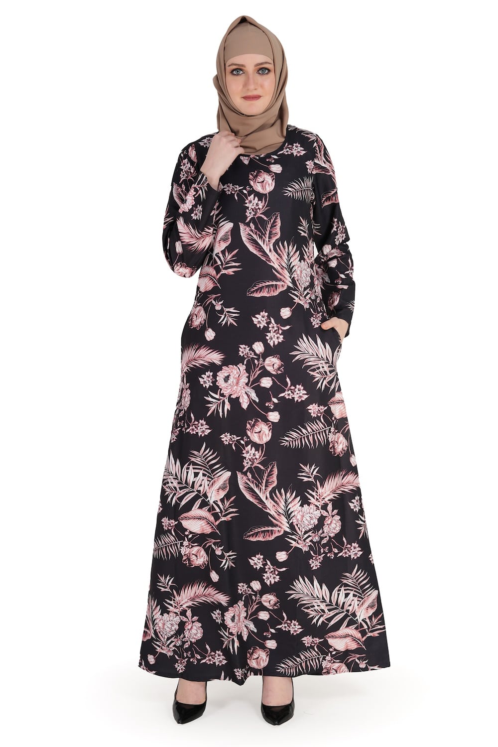 Printed Crepe Abaya AYP-556