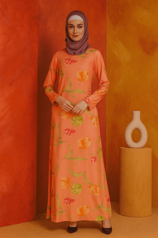 Printed Crepe Abaya AYP-569