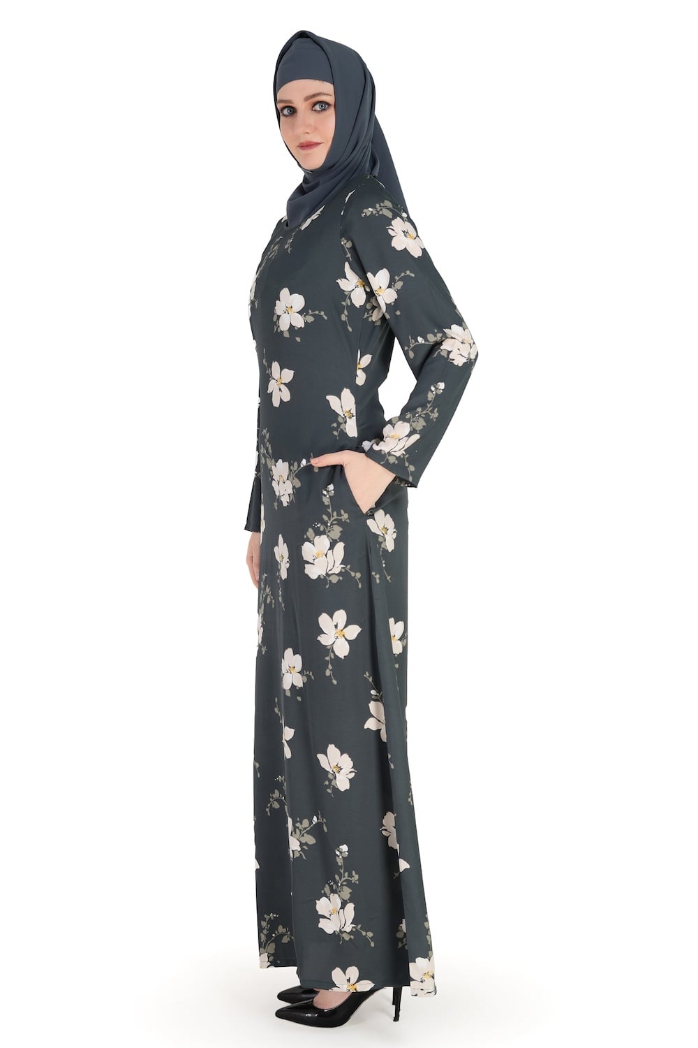 Printed Crepe Abaya AYP-574