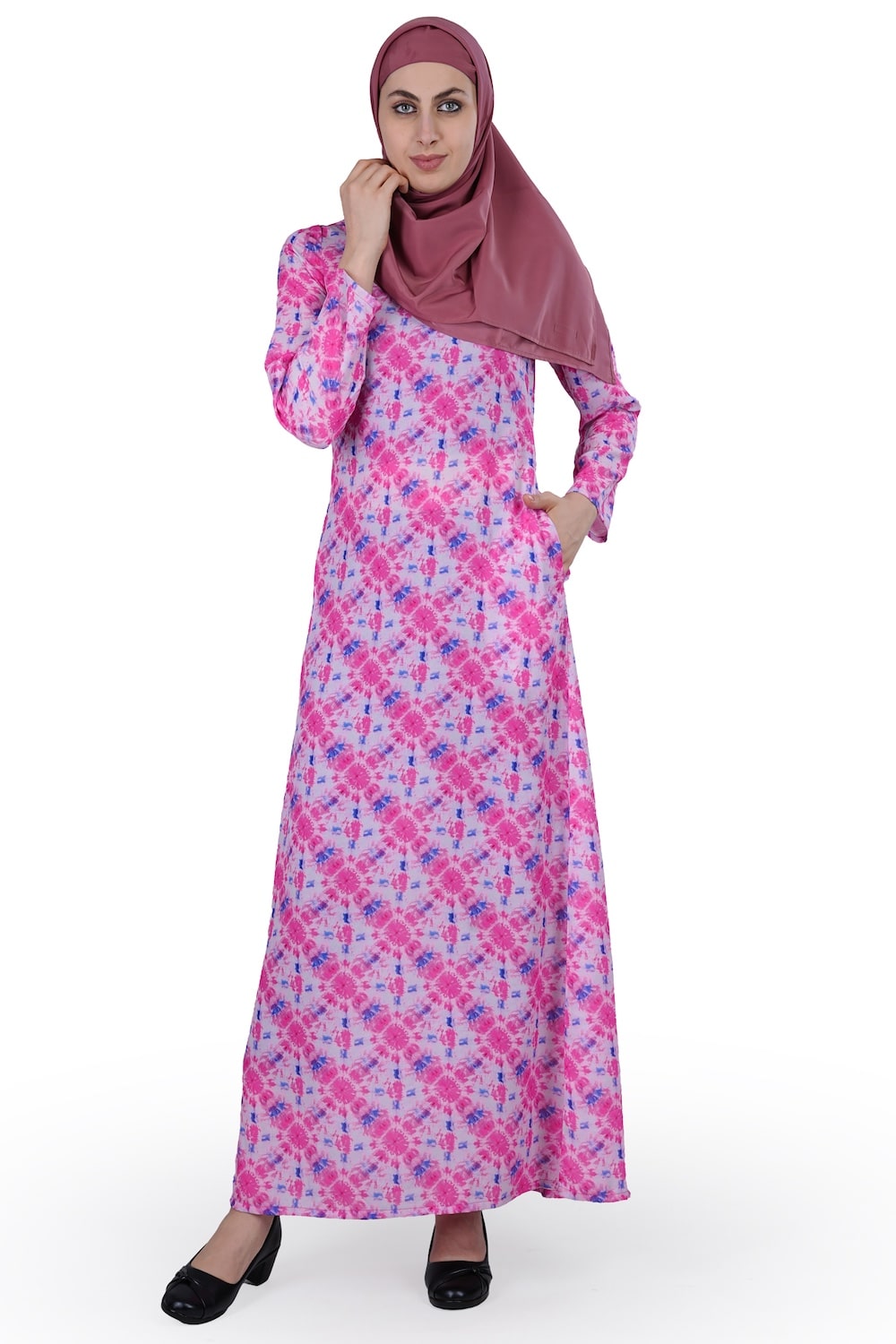 Printed Crepe Abaya AYP-584