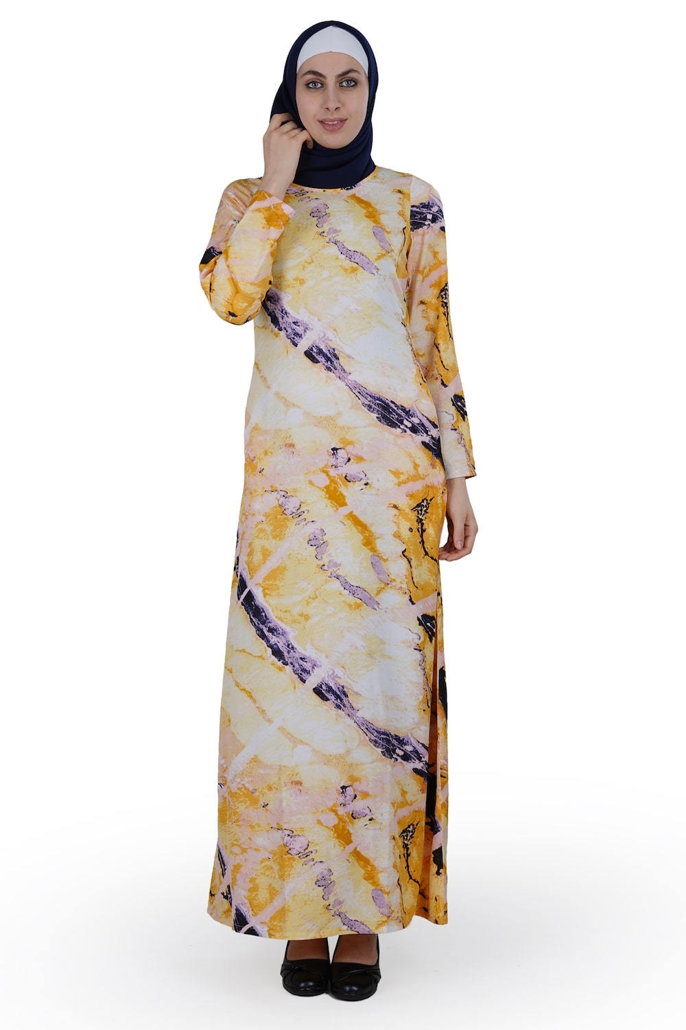 Printed Crepe Abaya AYP-588