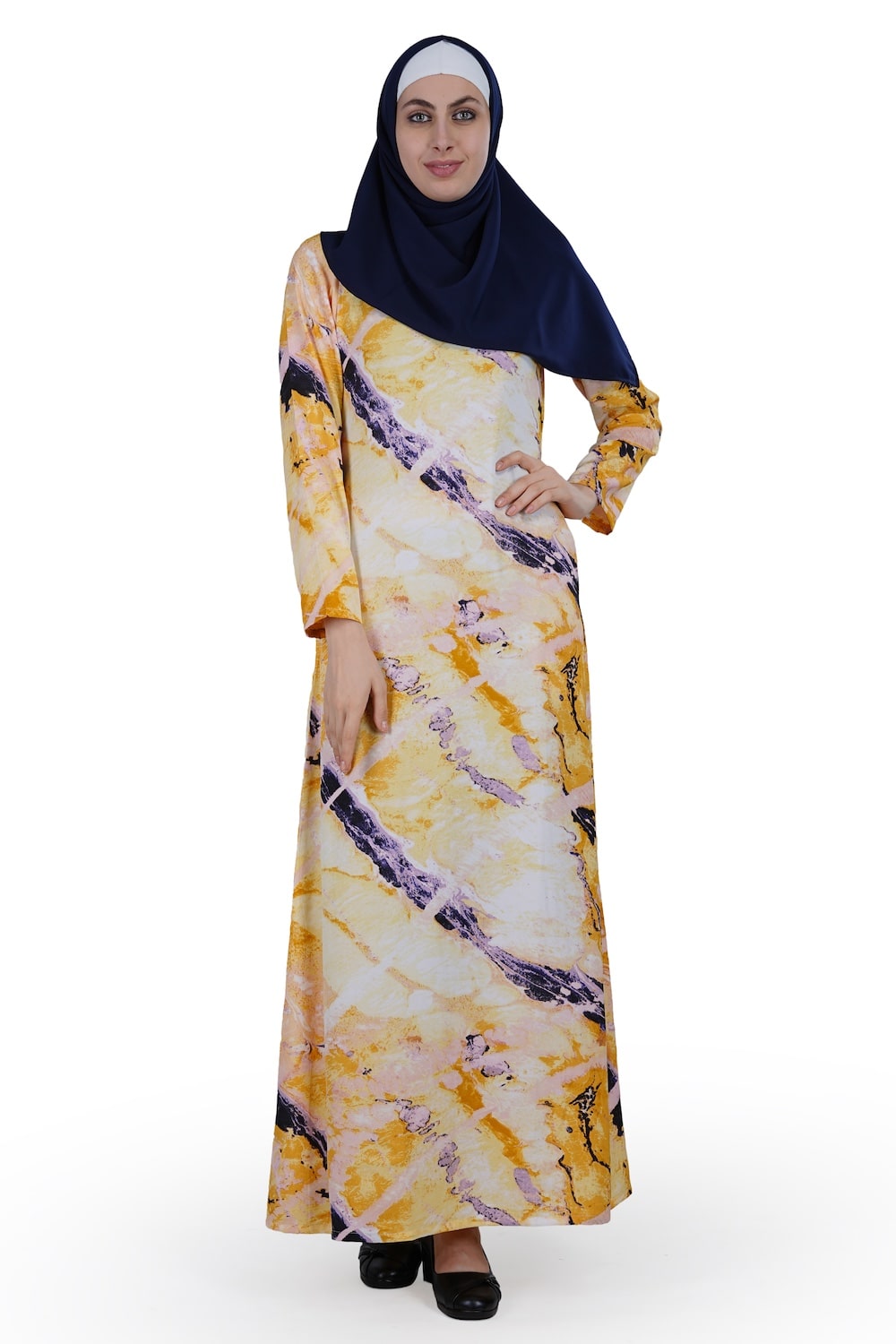 Printed Crepe Abaya AYP-588