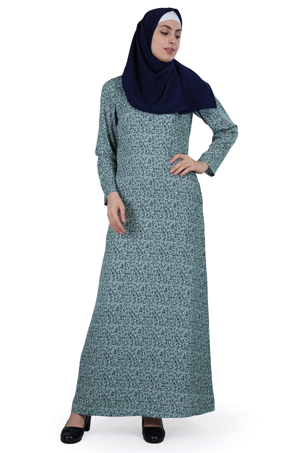 Printed Crepe Abaya AYP-589
