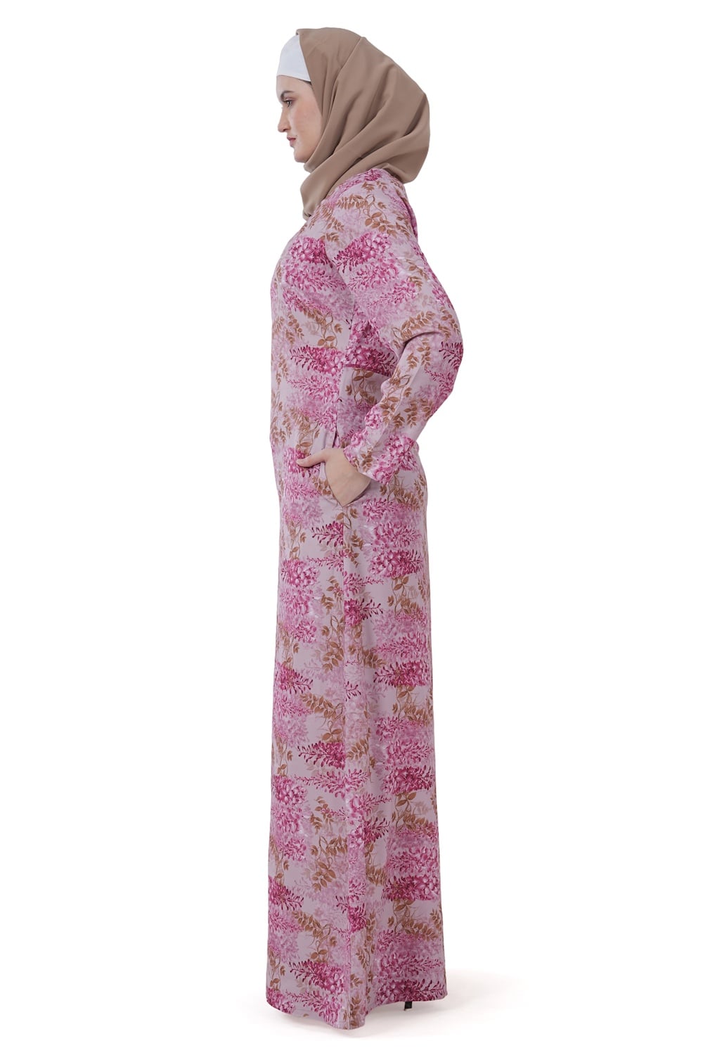 Printed Crepe Abaya AYP-609