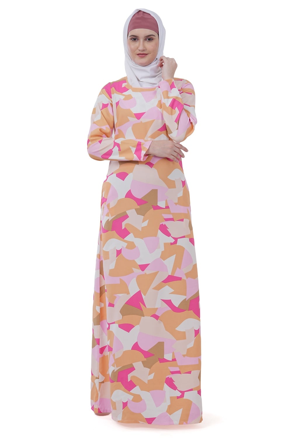 Printed Crepe Abaya AYP-613