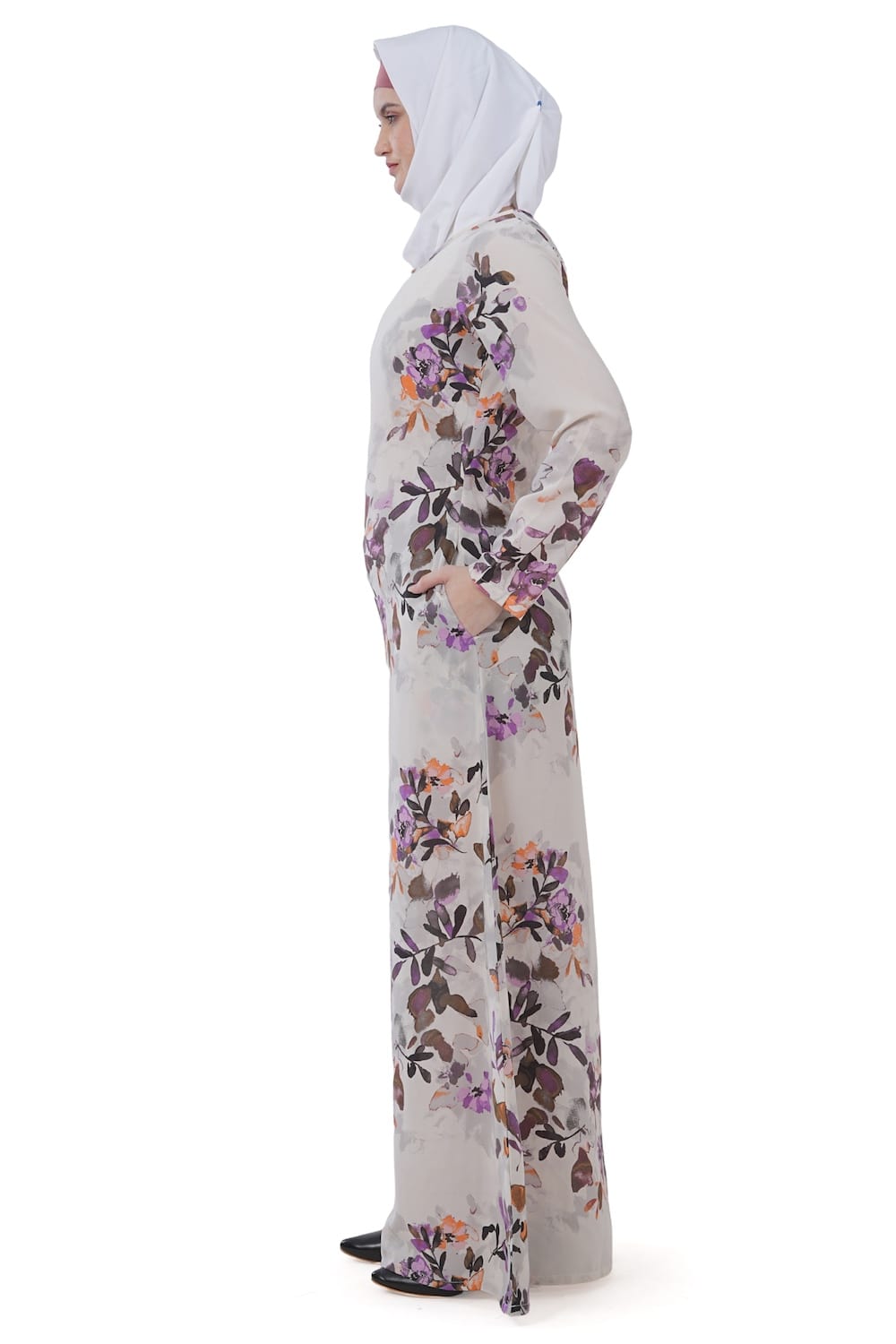 Printed Crepe Abaya AYP-614