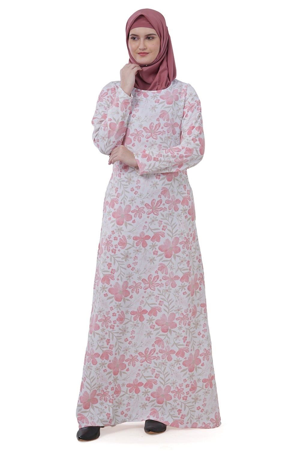 Printed Crepe Abaya AYP-616