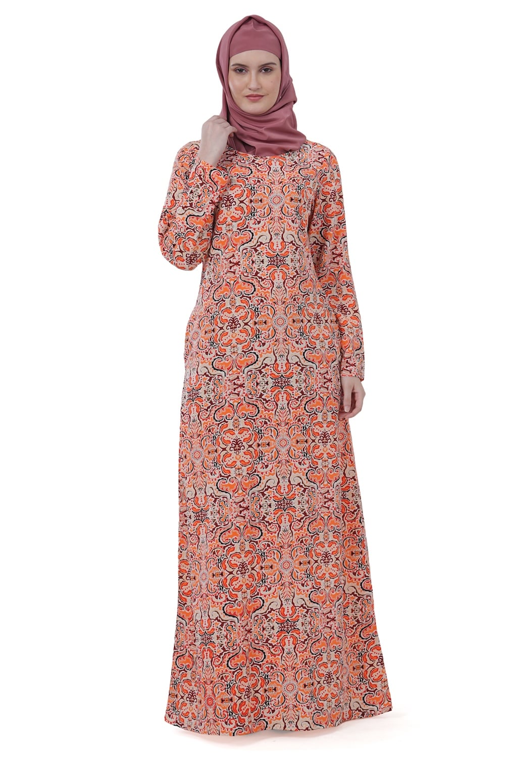 Printed Crepe Abaya AYP-617