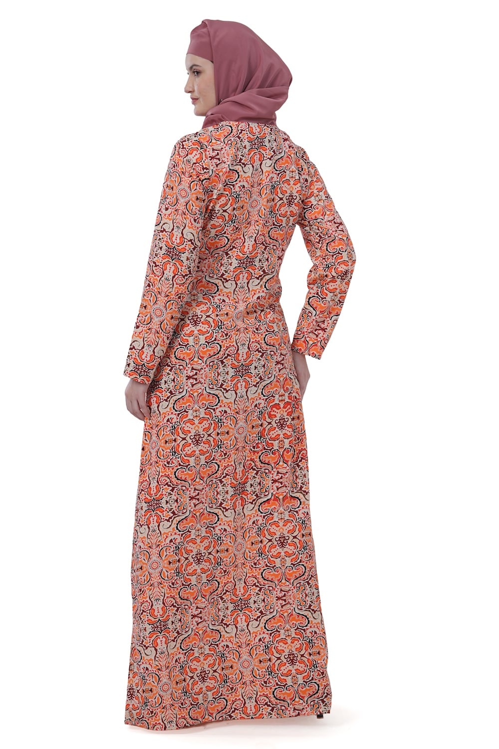 Printed Crepe Abaya AYP-617