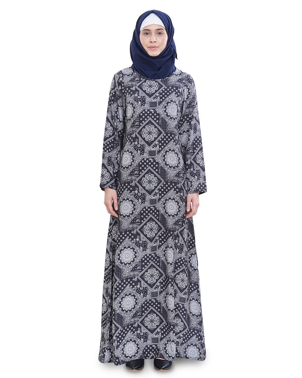Printed Crepe Abaya AYP-618